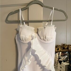 White Ruffled Women's Intimate